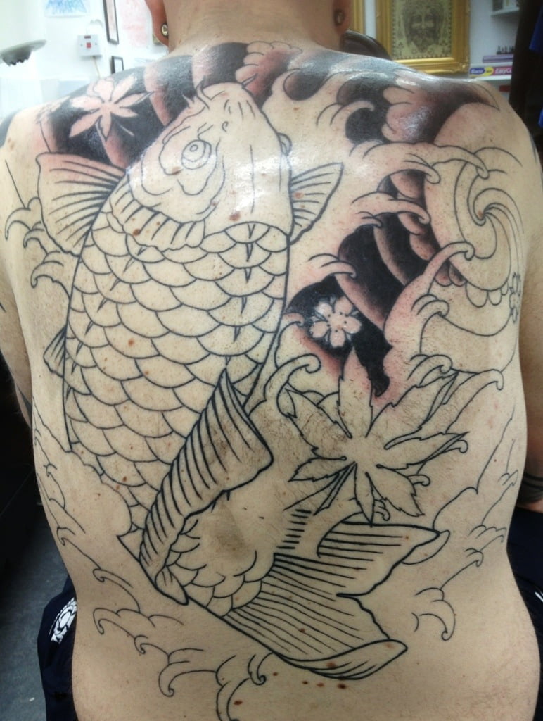 Koi Back Tattoo