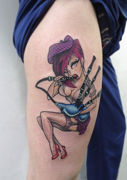 Piper Pinup by Maxwell Hewat - Tribal Body Art