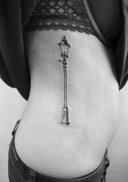 Narnia Tattoo By Calum Cochrane, Narnia Lamp Post Tattoo