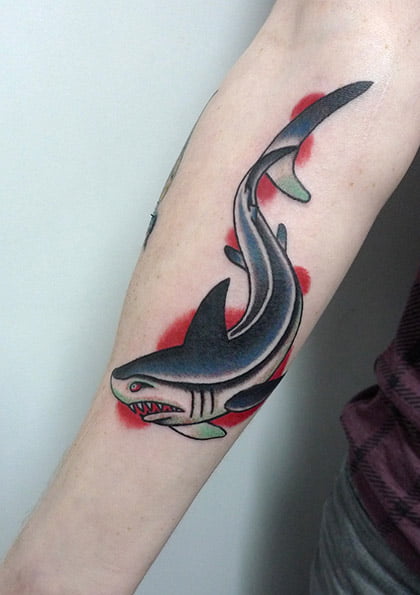 Shark tattoo by Joshua Nordstrom TattooNOW