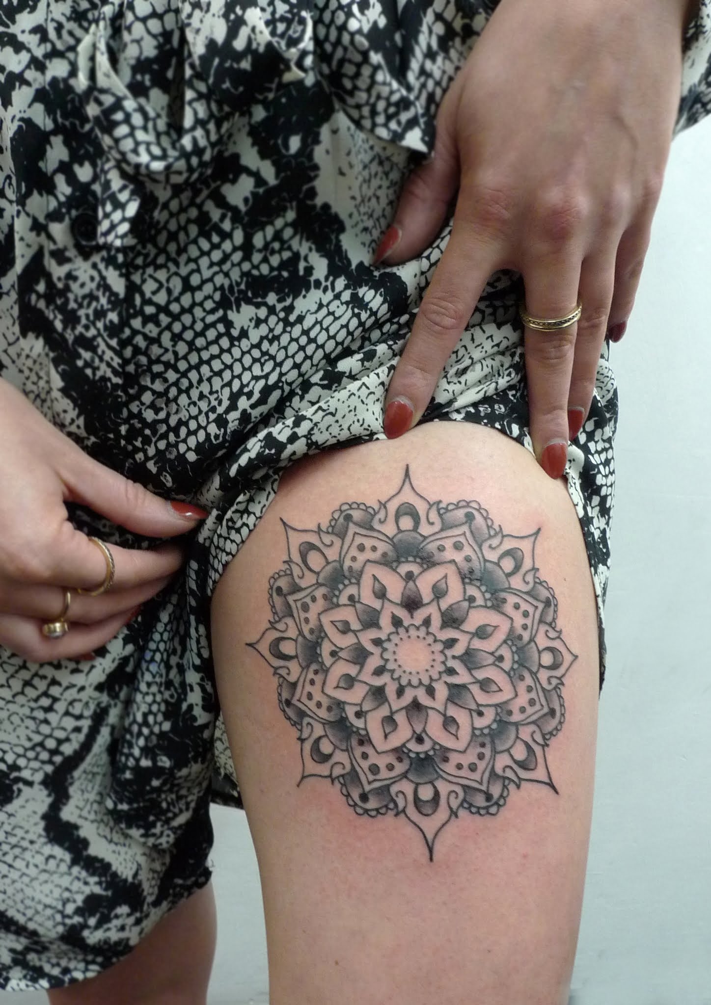 Mandala Thigh Tattoo by Calum - Tribal Body Art Mandala Thigh Tattoo by Calum - Tribal Body Art