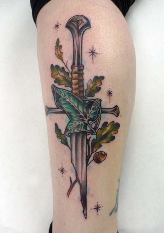 Narsil Sword Tattoo by Matt Curtis - Tribal Body Art