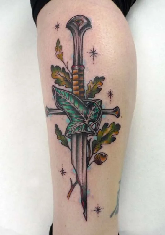 sword tattoo on front leg｜TikTok Search