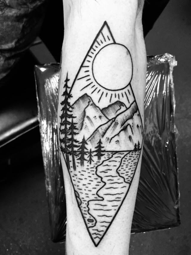 60 Mountain Landscape Tattoos For Guys 2023 Scenic Designs